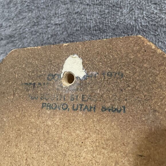 Vintage Thread Holder 42 + 9 Bobbin Wooden Wall Hanging Organizer 1979 Provo UT - Picture 6 of 7